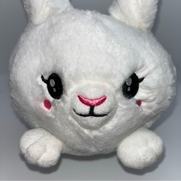 Squishable Mini Fluffy White Bunny Rabbit with Pink Cheeks 7" Plush - Picture 9 of 9